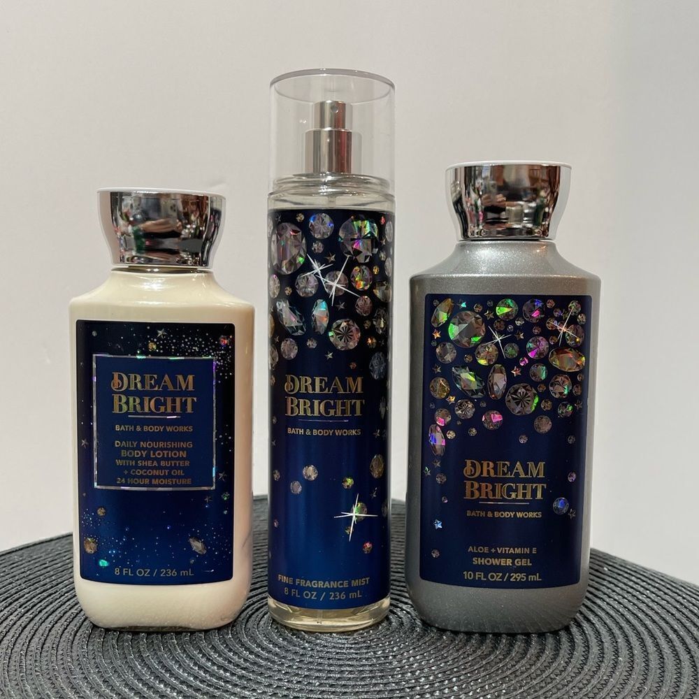 BBW Dream Bright Fine Fragrance, Body Lotion and Shower Gel NWT